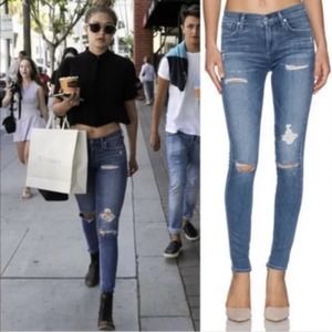 Agolde Sophie high rise distressed skinny jeans size 27 Gigi hadid